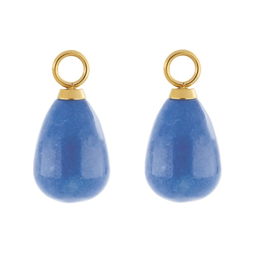 Шарм Coeur de Lionы на серьги Gold-Blue, 0050/44-0716