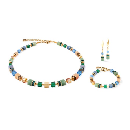 Серьги Coeur de Lion Green-Blue-Peach, 3039/21-0551 фото 5