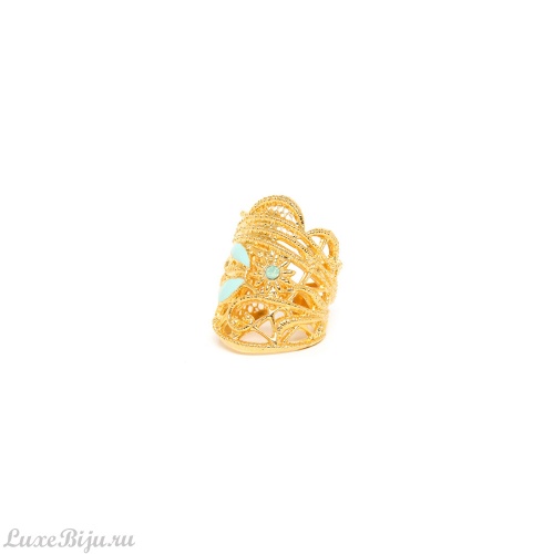 Кольцо Franck Herval, Cassiopee, с кристаллом Swarovski и цветной эмалью, FH23.2-19-63361 золотистый