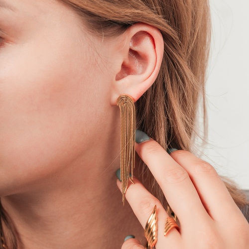 Серьги Fiore Luna Половинка, AWE2900-G фото 2