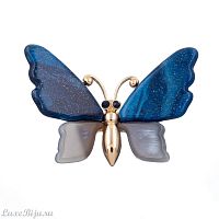 Брошь Moon Paris, Lorian, бабочка с кристаллами, ML-24.03-041 синий