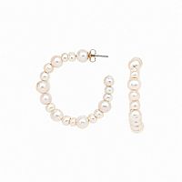 Серьги Nature Bijoux, Moonlight, полукольца с жемчугом, NB26.2-12CP79389 белый