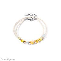Браслет Coeur de Lion Joyful Colours White Yellow, 4564/30-0100