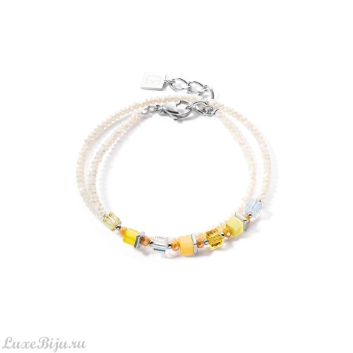 Браслет Coeur de Lion Joyful Colours White Yellow, 4564/30-0100