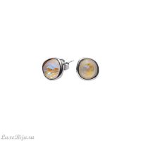 Пусеты Fiore Luna Light White Delite A1909.1 BW/S
