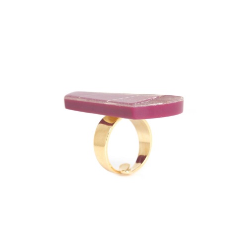 Кольцо Nature Bijoux, Rainbow ficus, разъемное, с акрилом и смолой, NB25.1-19-25769 бордовый фото 4