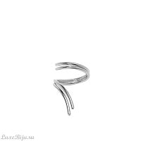 Кольцо Katerina Vassou, Singularity, незамкнутое, минималистичный дизайн, KV25.2-404744S серебристый