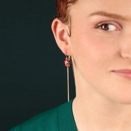 Серьги TARATATA, Fuchsia, с цветной смолой, TT-E25-02716-203 красный фото 3