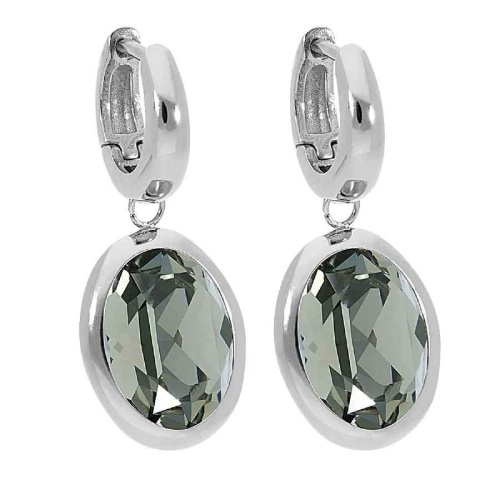 Серьги Qudo Creole TIVOLA small S black diamond, 310530 BW/S фото 5