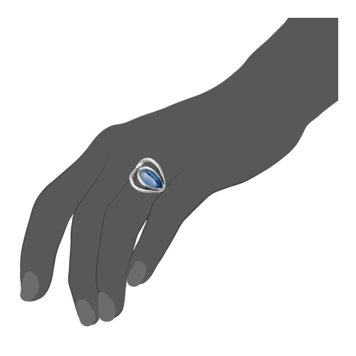 Кольцо Ciclon, Boreal, со вставкой, CN-182512 16,5, синий фото 3