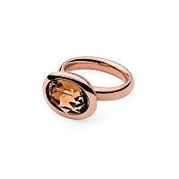 Кольцо Qudo Tivola Light Smoked Topaz 16.5 мм 631643/16.5 BR/RG