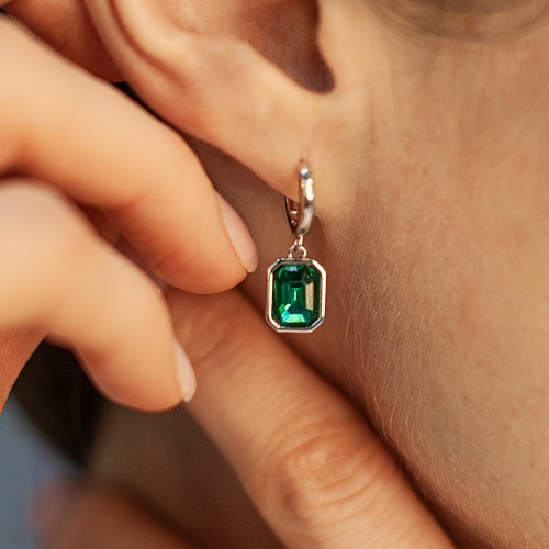 Серьги Fiore Luna EMERALD, ACE29031-04 фото 4