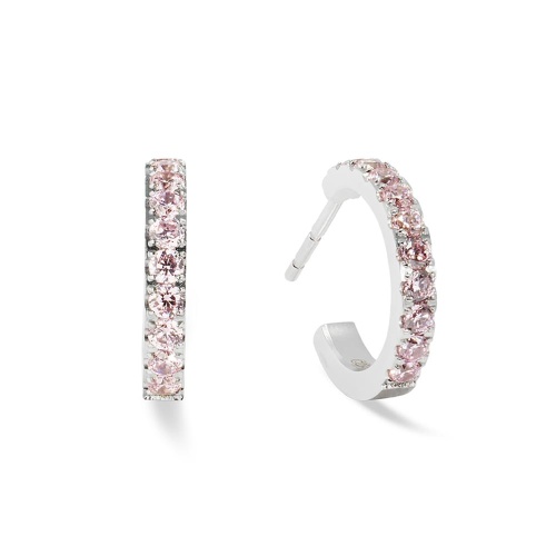 Серьги Coeur de Lion Hoop Rose-Silver 15мм, 0146/23-1917 фото 2