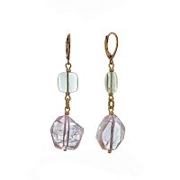 Серьги Lanzerotti, Ispirazione, аметист, флюорит, LZ-24.10-414 сиреневый