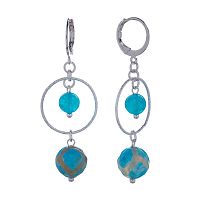 Серьги Lanzerotti, Atlantide, с агатом и амазонитом, LZ-23.03-097 голубой