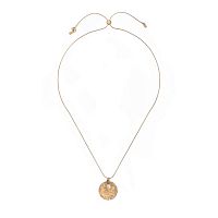 Колье Dansk Copenhagen, Audrey, с фактурным диском и жемчугом, DNSK26.1-9C2401066 золотистый