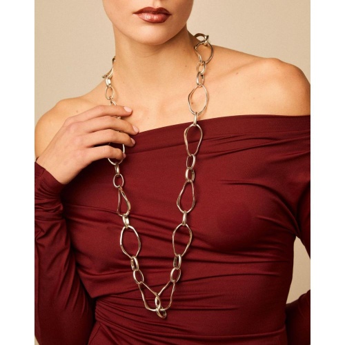 Колье VIDDA, Shadow, с овальными звеньями неправильной формы, VD25.2-02103 серебристый фото 4