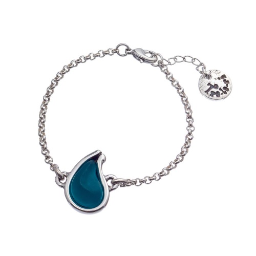 Браслет Tra-la-ra, Infinity, со вставкой из смолы, TLR23-231P005 бирюзовый