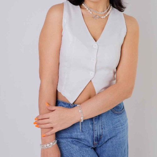 Браслет Fiore Luna Pearle Double Сarabiner, CL4511 S фото 2