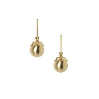 Серьги Katerina Vassou, Fortissimo, со сферой и рельефным рисунком, KV26.1-406141G золотистый