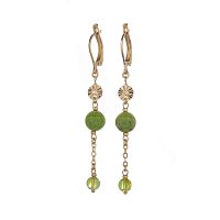 Серьги Lanzerotti, Verde, с пренитом, LZ-24.12-549 зеленый