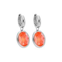 Серьги Qudo Creole TIVOLA small (S/P) Orange glow delite, 310683 R/S