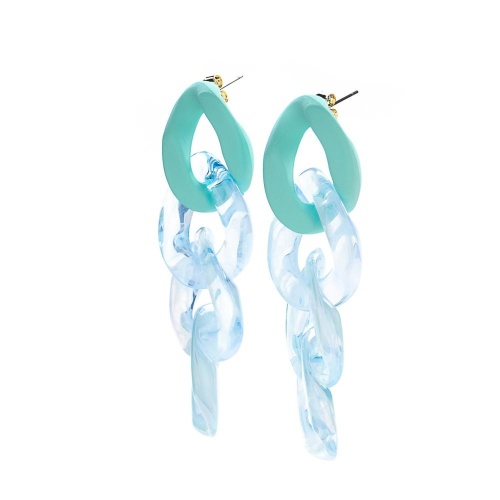 Серьги Moon Paris, Lorian, со вставками из каучука и акрила, ML-22.03-019 мятный