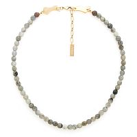 Колье Nature Bijoux, Eclipse, эбеновое дерево, лабрадорит, перламутр, NB25.2-15-43533 серый