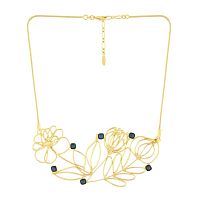 Колье TARATATA, Esquisse, с прозрачной смолой и слюдяным порошком, TT-H25-02104-204 золотистый