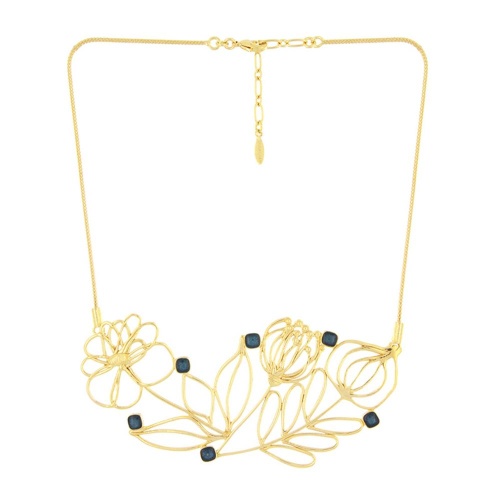 Колье TARATATA, Esquisse, с прозрачной смолой и слюдяным порошком, TT-H25-02104-204 золотистый