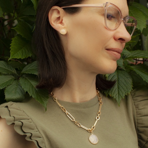 Колье Fiore Luna ROSE QUARTZ, LN5149 R/G фото 4