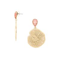 Серьги ORI TAO, Water Lily, с палаванским перламутром, OT25.1-12-32092 коралловый