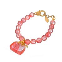 Браслет Lanzerotti, Anne with an E, с арбузным кварцем, LZ-25.08-264 розовый