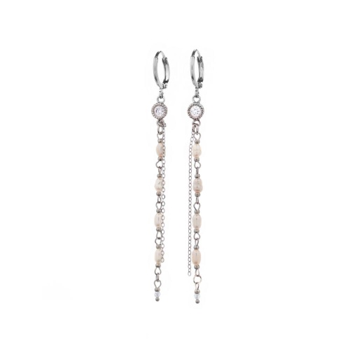 Серьги Lanzerotti, Rococo, с жемчугом, шпинелью и кристаллом, LZ-26.07-248 белый