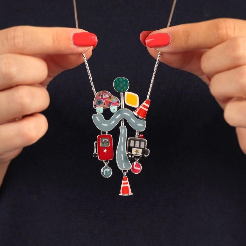 Колье TARATATA, Mille Bornes, со стеклянными бусинами,пайетками,смолой, TT-H22-06114-10M серебристый фото 11