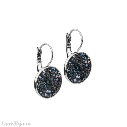 Серьги Fiore Luna Jet Kristal A1907.4 BW/S