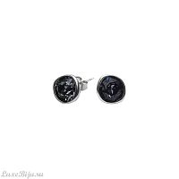Пусеты Fiore Luna Silver Night A1909.3 BW/S