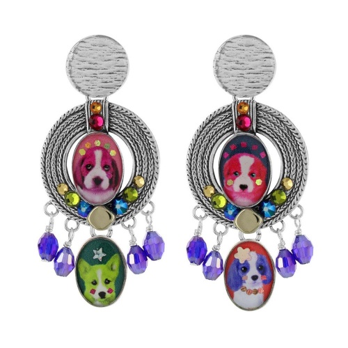 Серьги TARATATA, Tootoo, асимметрия,смола,бусины,стразы,блестки, TT-W23-10980-10M серебристый