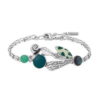 Браслет TARATATA, Green, с цветной смолой и порошком слюды, TT-E24-09313-104 бирюзовый