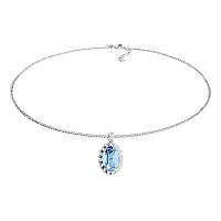 Колье Qudo TIVOLA UNICA big (S/P) Aquamarine 3cm, 420527