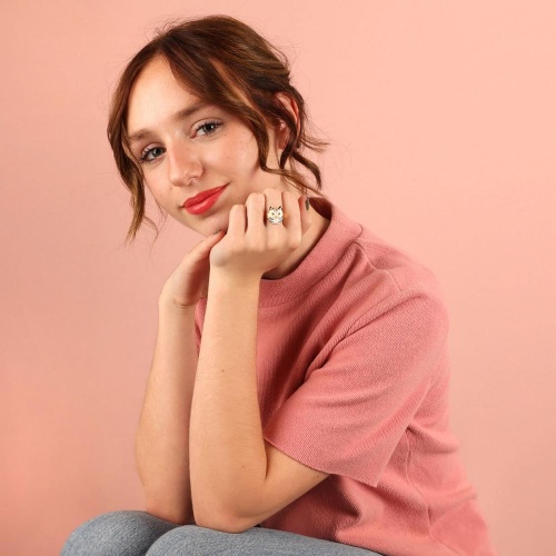 Кольцо TARATATA, Billy, разъемное, с цветной смолой, TT-T24-07418-201 белый фото 6