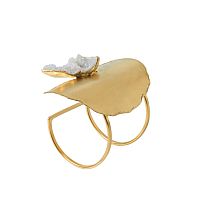 Браслет Katerina Vassou, Ascella, кафф с друзой агата, KV26.1-307541GWHITE белый