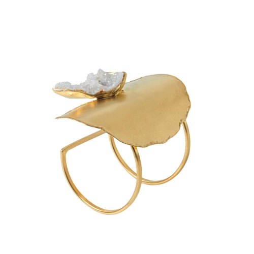 Браслет Katerina Vassou, Ascella, кафф с друзой агата, KV26.1-307541GWHITE белый