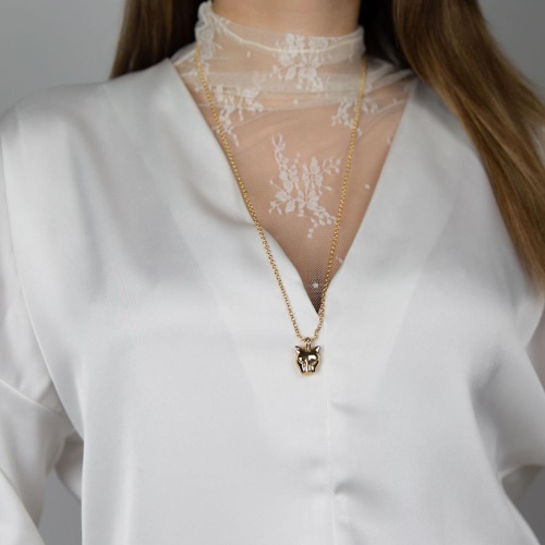 Колье Polina Firenze, пантера с кристаллами, PF26.1-PE2767 золотистый фото 3