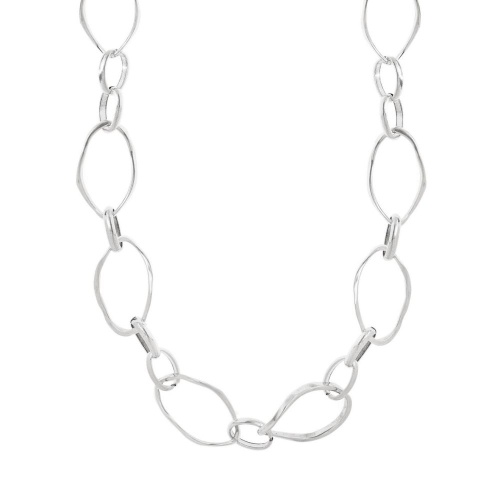 Колье VIDDA, Shadow, с овальными звеньями неправильной формы, VD25.2-02103 серебристый