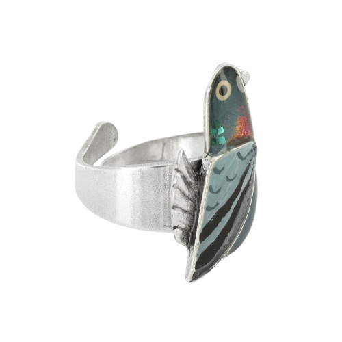 Кольцо TARATATA, Le facteur, цветная смола, блестки, слюдяная пудра, TT-T25-01401-10G серебристый фото 7