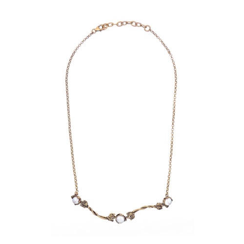 Колье Alcozer&J, с жемчугом, AL-F014C-R золотистый фото 2