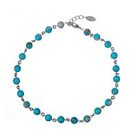 Колье Lanzerotti, Atlantide, с яшмой, LZ-23.03-086 бирюзовый