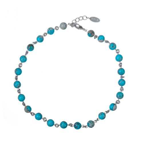 Колье Lanzerotti, Atlantide, с яшмой, LZ-23.03-086 бирюзовый