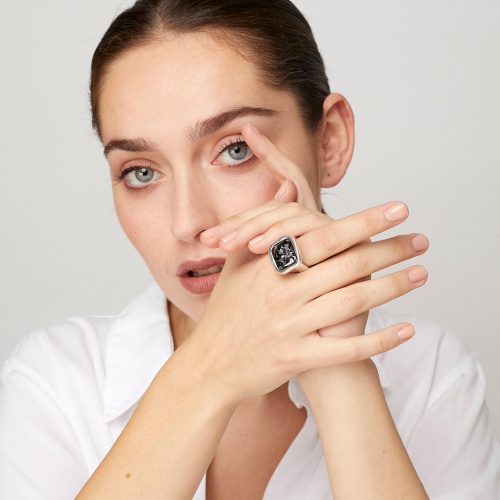 Кольцо VIDDA, Caramel, с кристаллом Swarovski, VD26.1-00852 серый, 16,5 фото 4